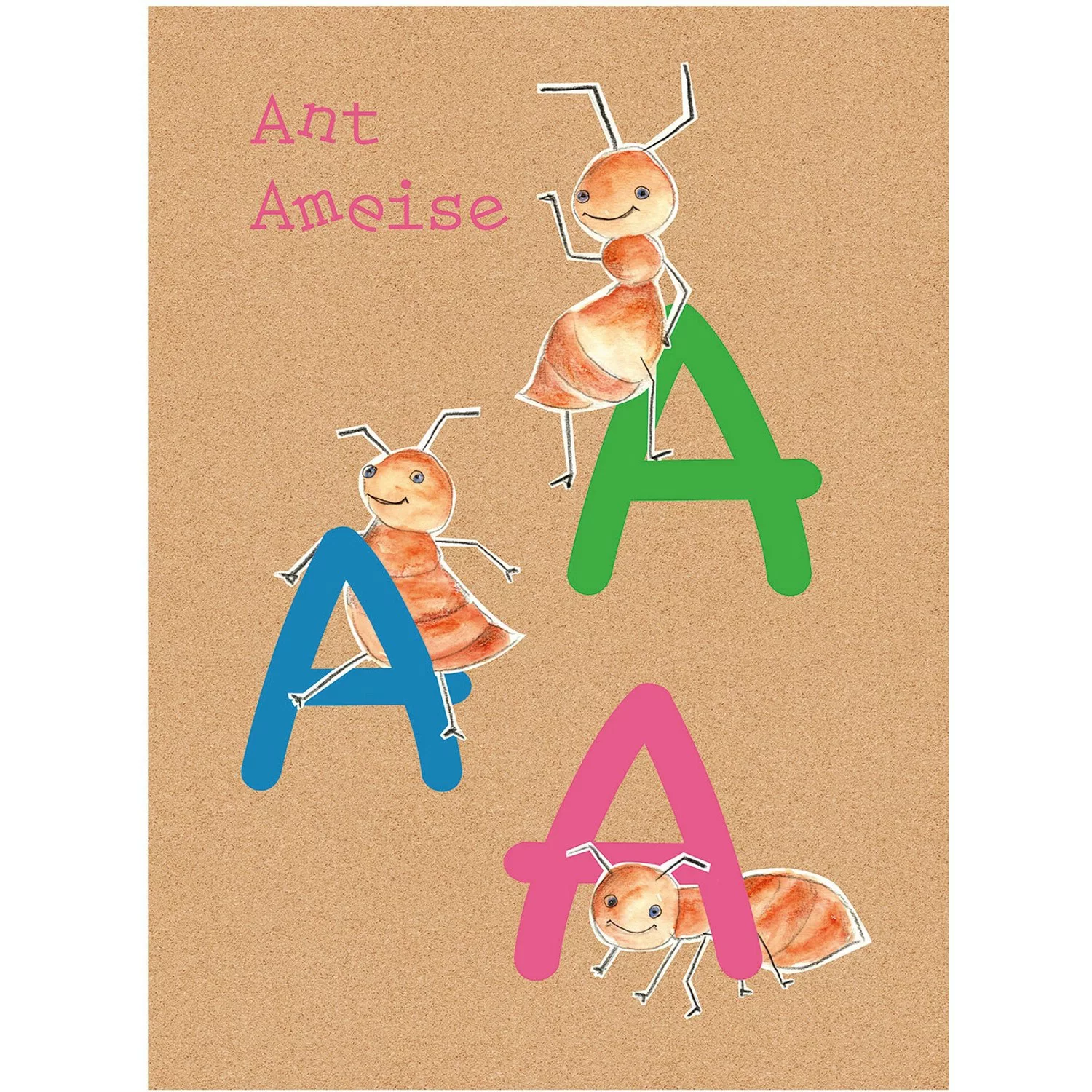 Komar Wandbild ABC Animal A 50 x 70 cm günstig online kaufen