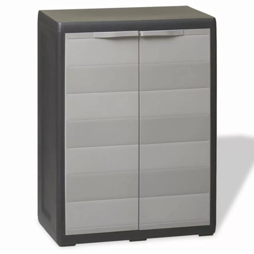 vidaXL Spind vidaXL Gartenschrank mit 1 Regal Schwarz und Grau günstig online kaufen