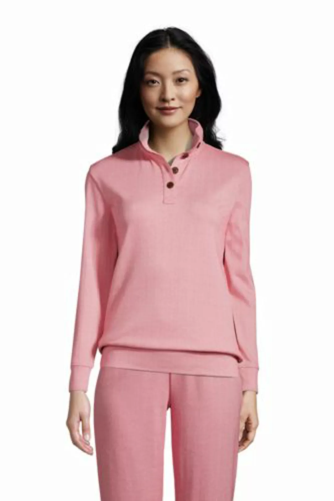 Pullover SPORT KNIT mit geknöpftem Kragen, Damen, Größe: 48-50 Normal, Rot, günstig online kaufen