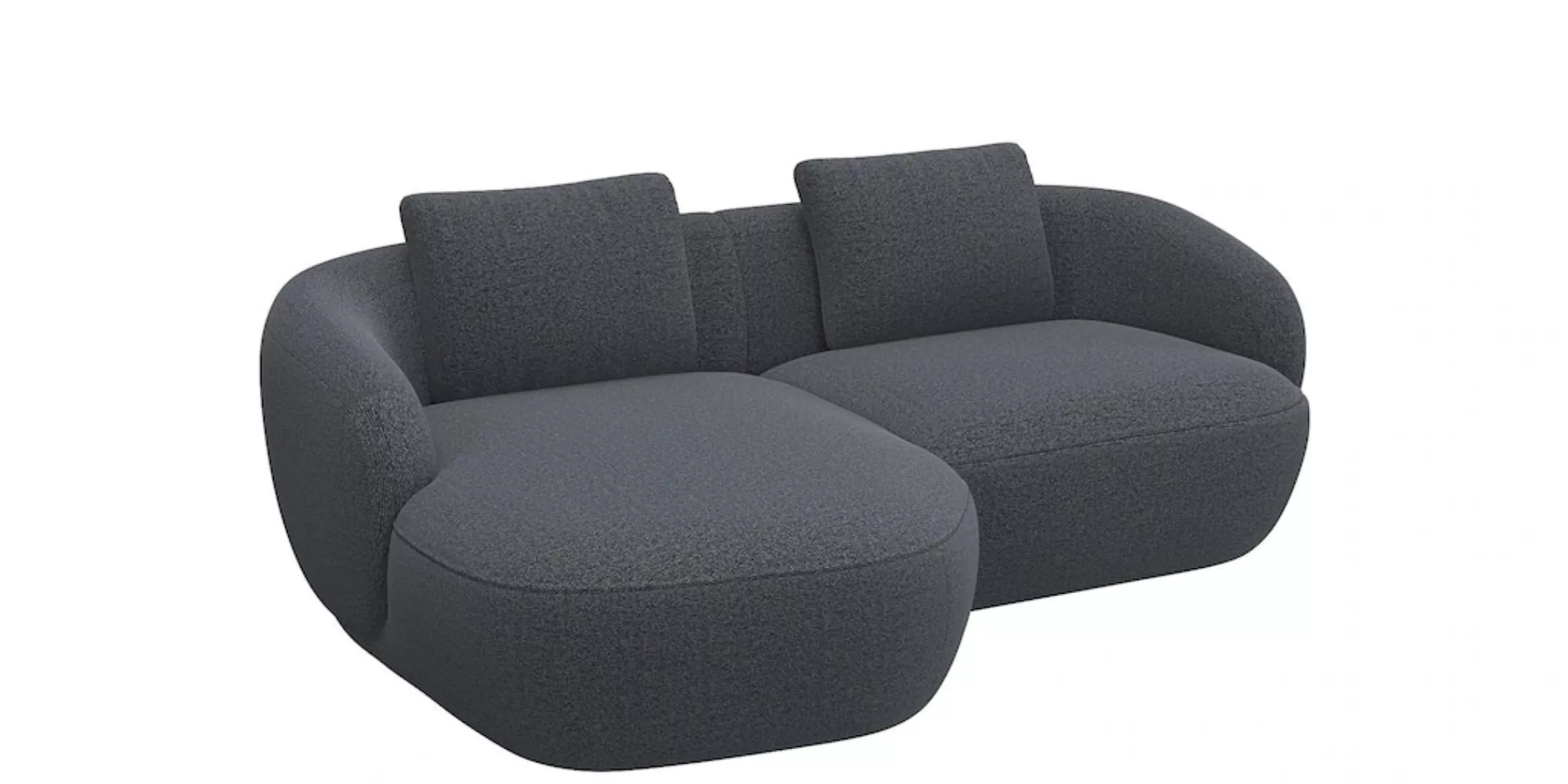 FLEXLUX Wohnlandschaft "Torino, rund, L-Form, Sofa-Ecke mit Recamiere, Long günstig online kaufen