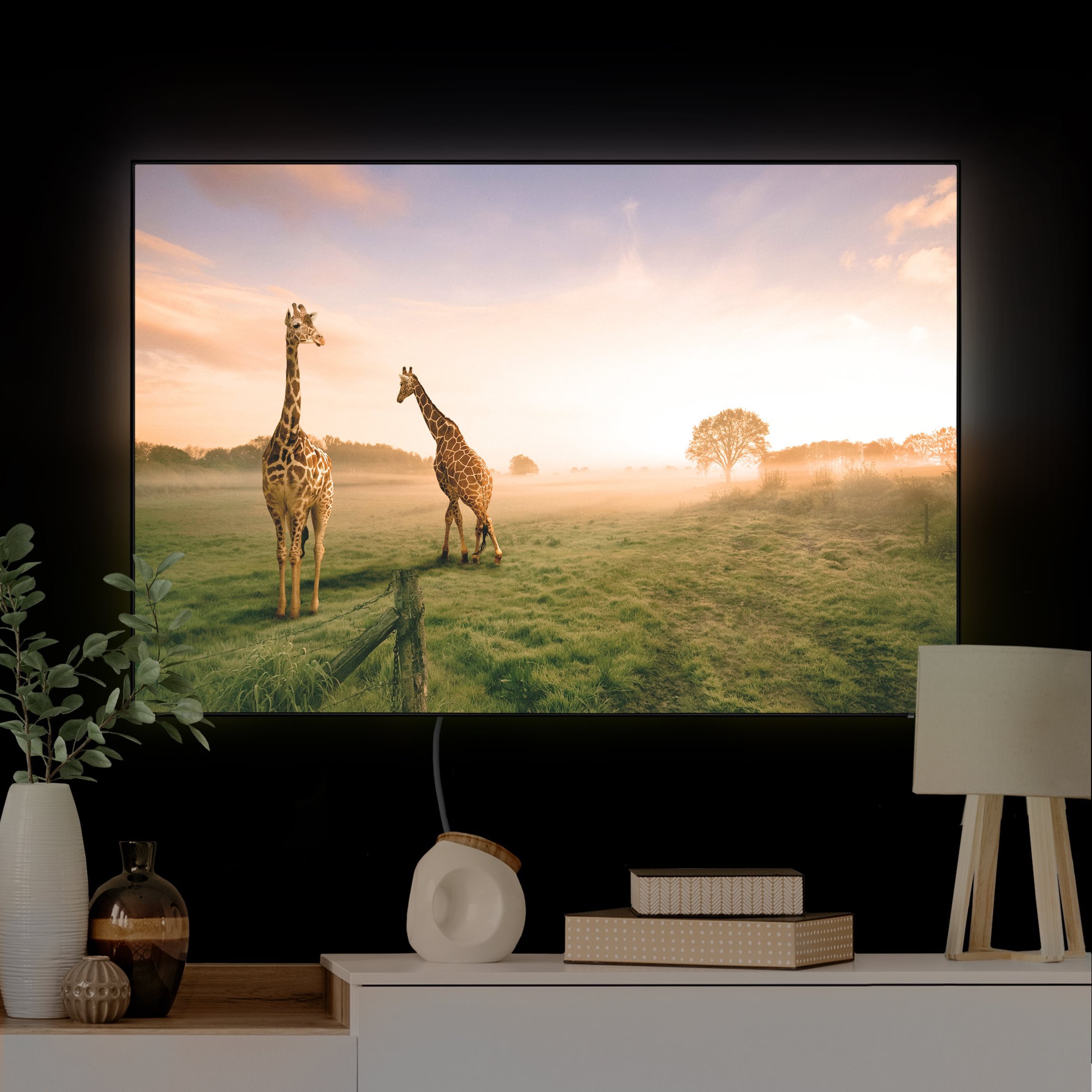 LED-Wechselbild Surreal Giraffes günstig online kaufen