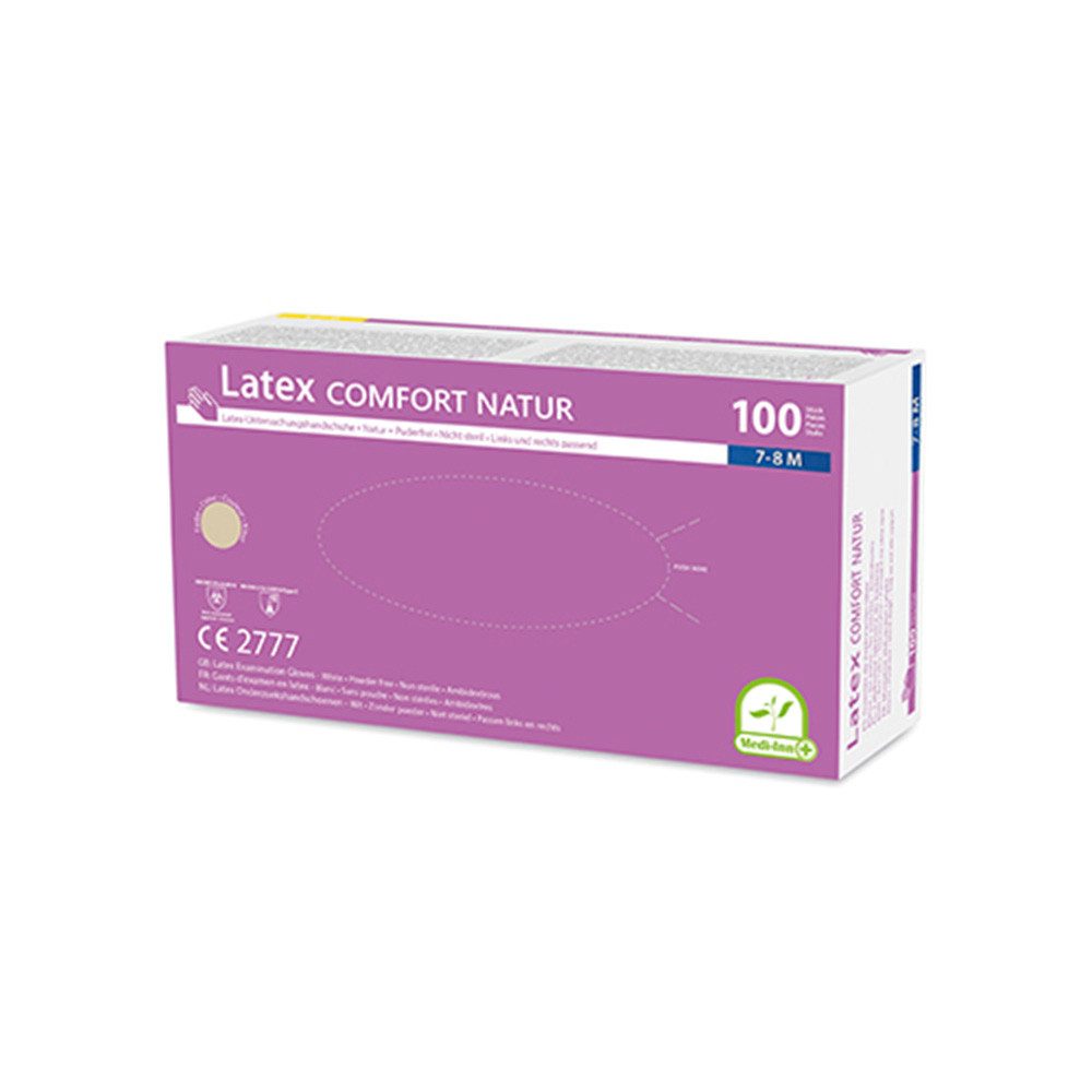 Medi-Inn Latexhandschuhe Latex Comfort Natur Einmalhandschuhe günstig online kaufen
