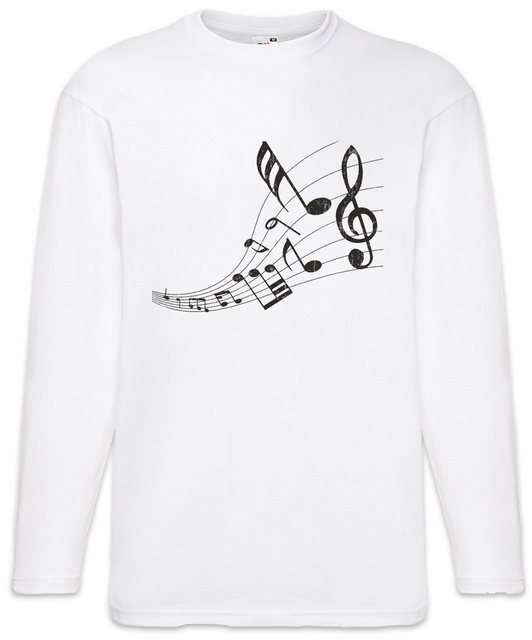 Urban Backwoods Langarmshirt Music Notes Langarm T-Shirt Musiklehrer Musik günstig online kaufen