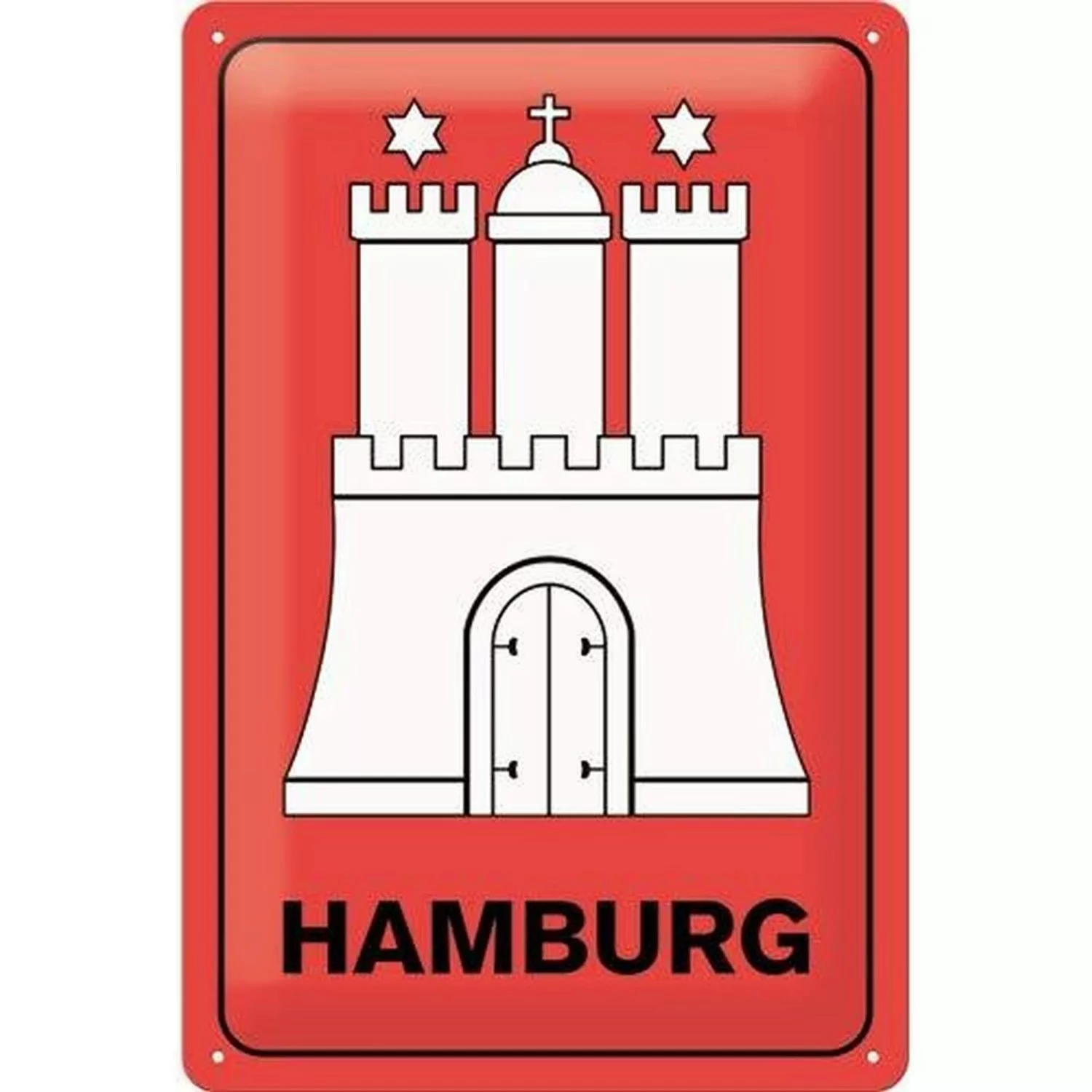 Nostalgic-Art Blechschild 20 x 30cm - Hamburg - Hamburg Wappen günstig online kaufen