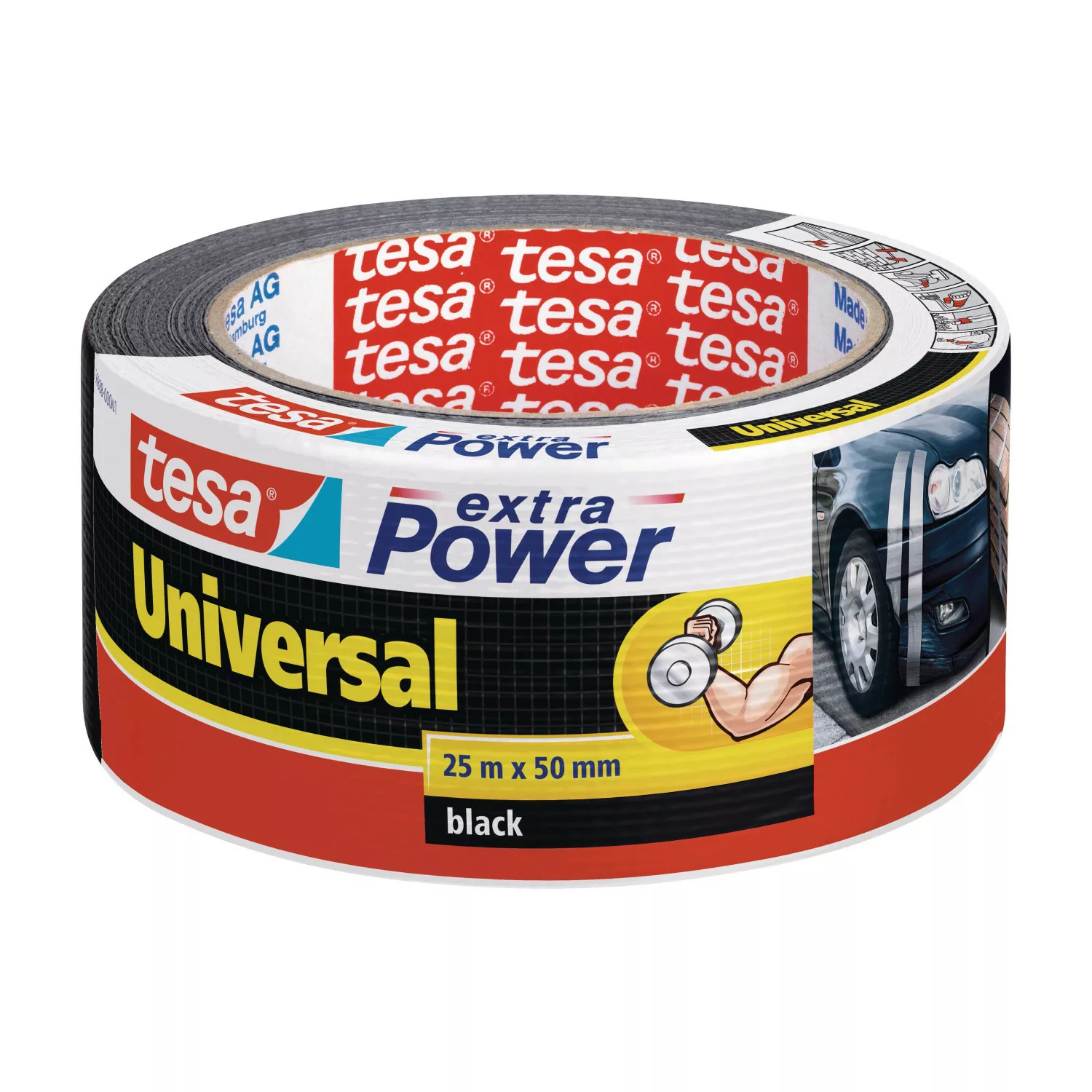 Tesa Extra Power Universal Schwarz 25 m x 50 mm günstig online kaufen