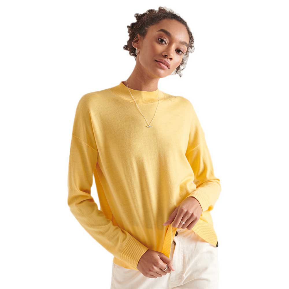 Superdry Merino Stehkragen Sweater XS Pigment Yellow günstig online kaufen