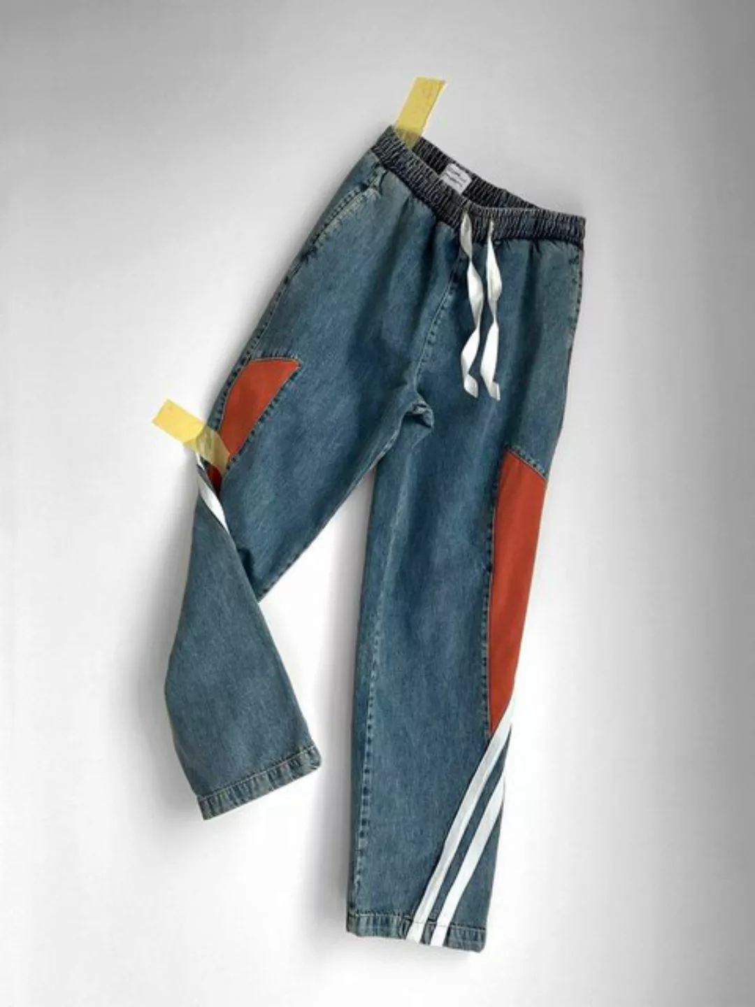 Abluka Bequeme Jeans VINTAGE STRIPED TRACK JEANS BLUE günstig online kaufen