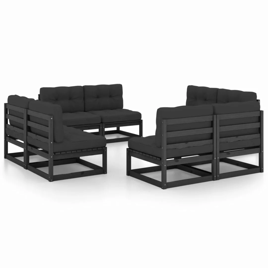 8-tlg. Garten-lounge-set Mit Kissen Kiefer Massivholz günstig online kaufen