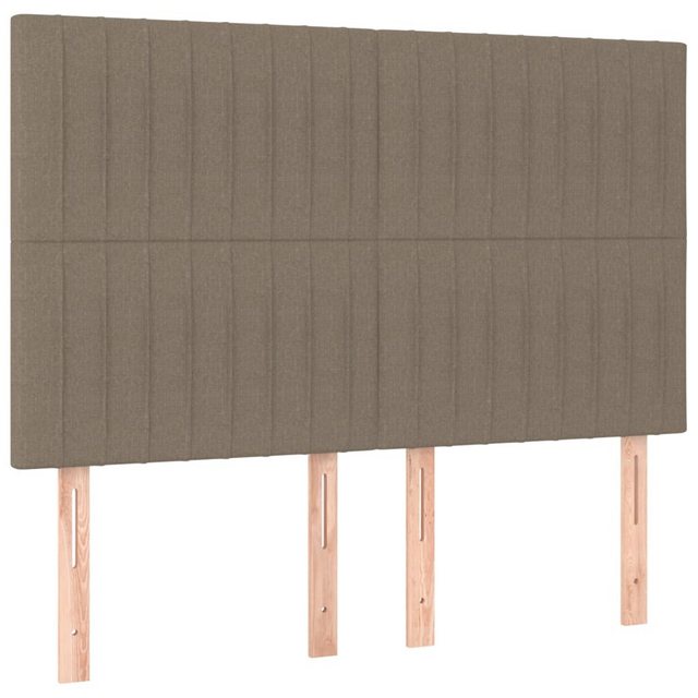 vidaXL Bett, Kopfteile 4 Stk. Taupe 72x5x78/88 cm Stoff günstig online kaufen