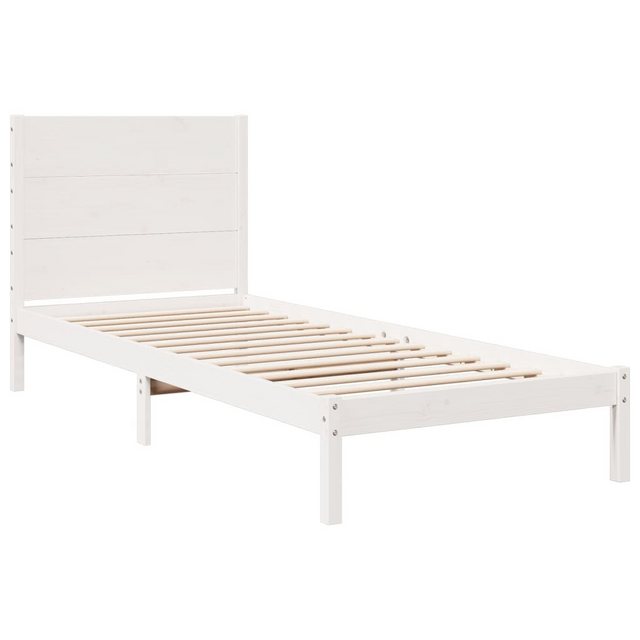 vidaXL Bett Massivholzbett Extra Lang ohne Matratze Weiß 100x210 cm günstig online kaufen