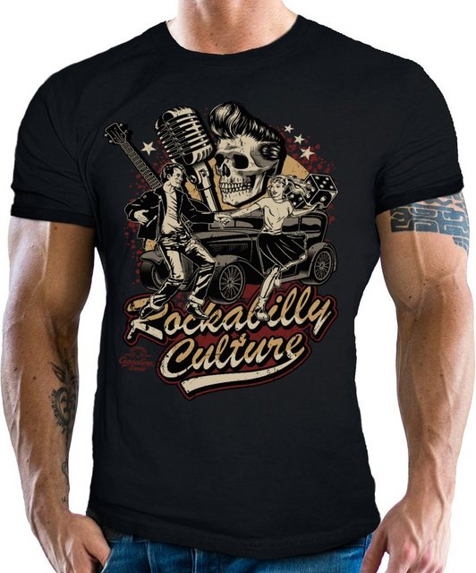 GASOLINE BANDIT® T-Shirt für Rock'n Roll Fans: Rockabilly Culture günstig online kaufen