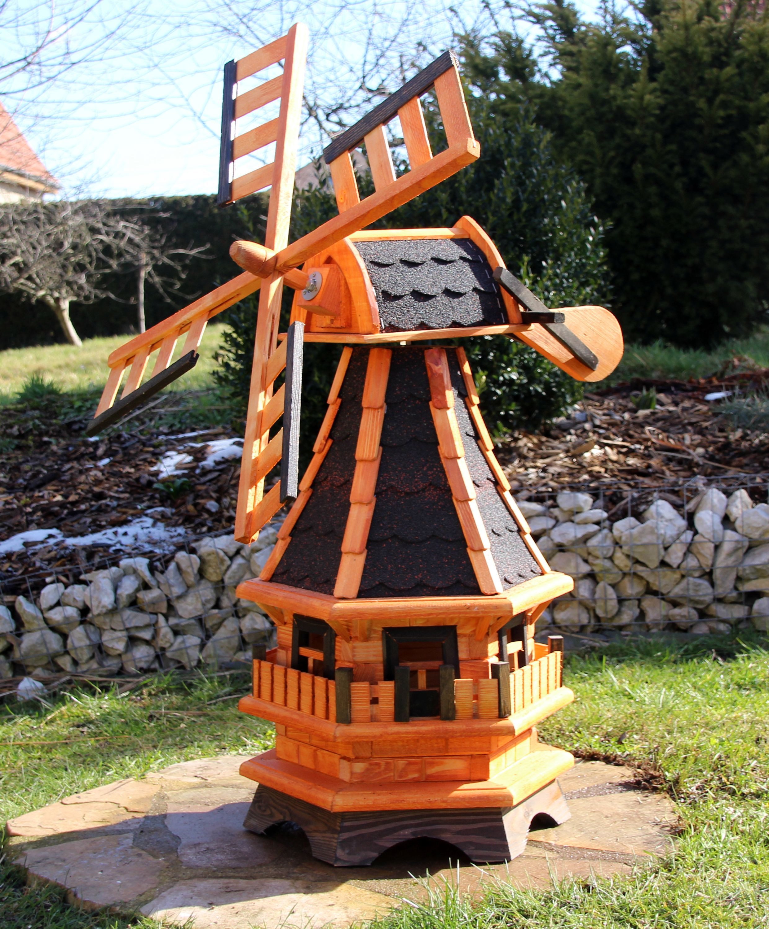 Holzdekoladen Deko-Windrad Windmühle mit Solar Typ günstig online kaufen