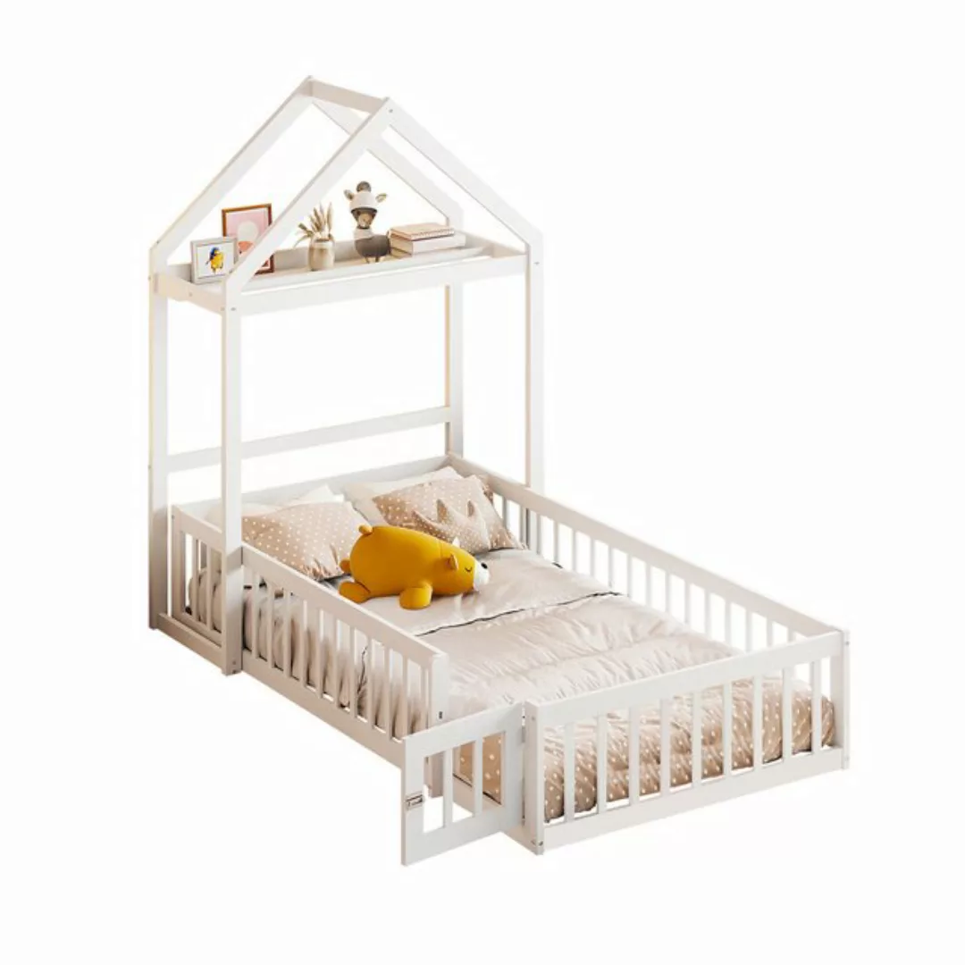 HAUSS SPOLE Kinderbett 90 x 200 mit Stauraum, Vollschutzgitter und Tür und günstig online kaufen