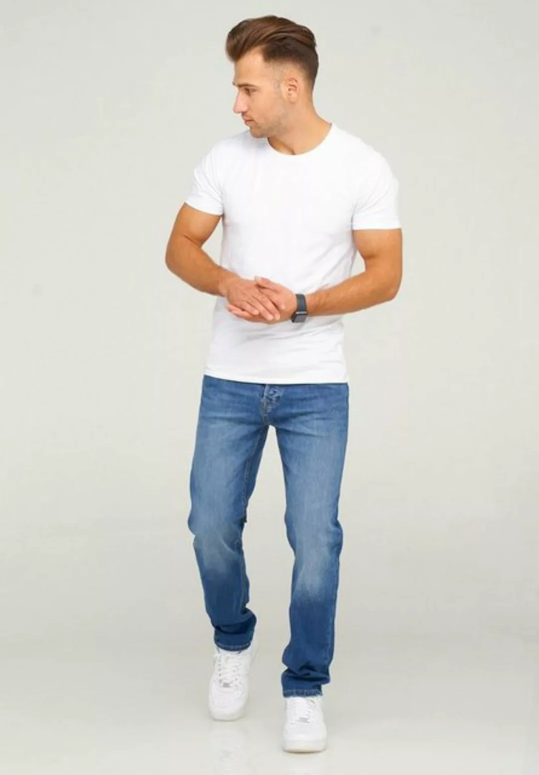 Jack & Jones 5-Pocket-Jeans JJIMIKE JJARIS Jeanshose mit Waschung Baumwolle günstig online kaufen