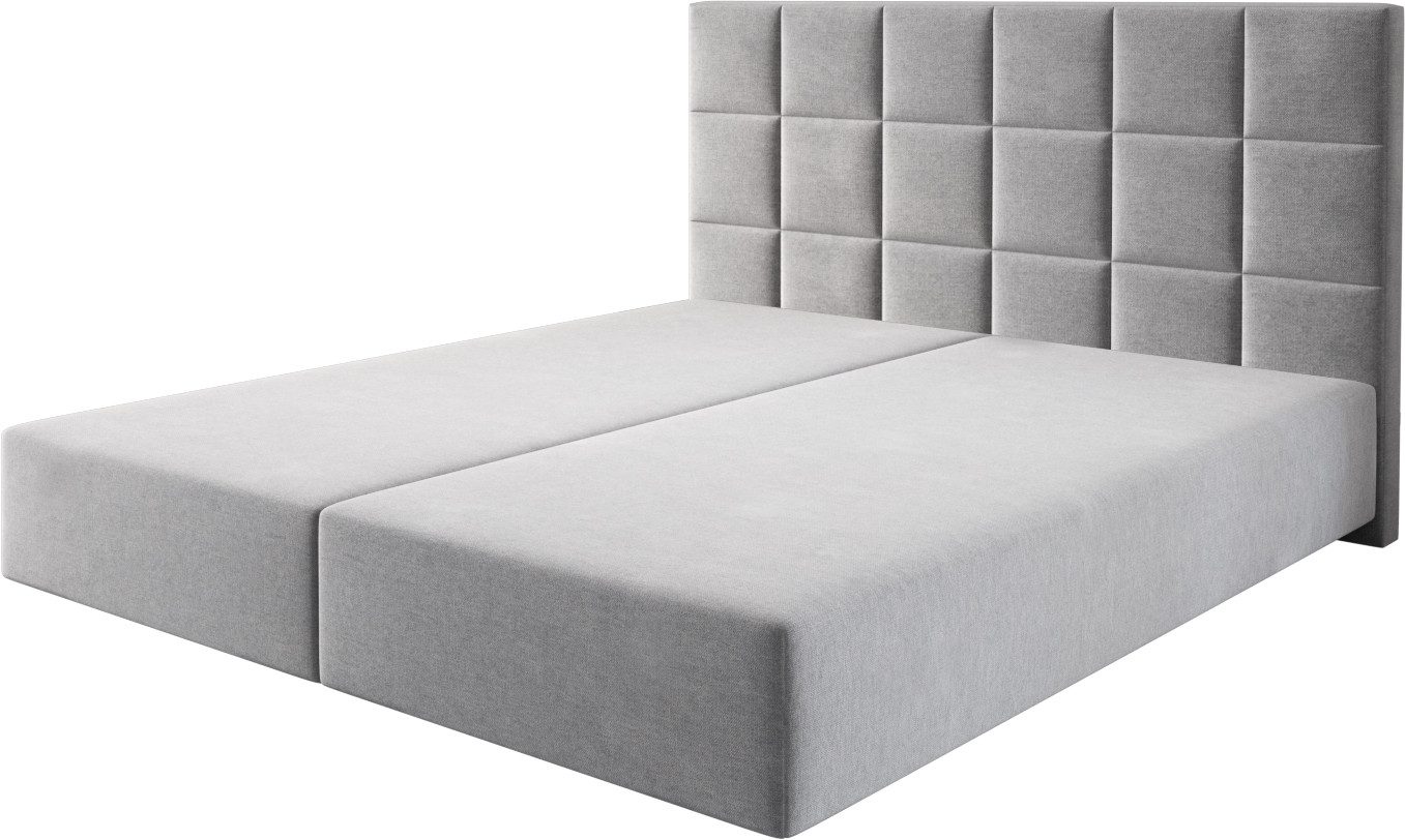 DELIFE Bettgestell Dream-Fine, Mikrofaser Grau 180x200 günstig online kaufen