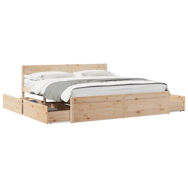 vidaXL Bett, Massivholzbett ohne Matratze 180x200 Kiefernholz günstig online kaufen