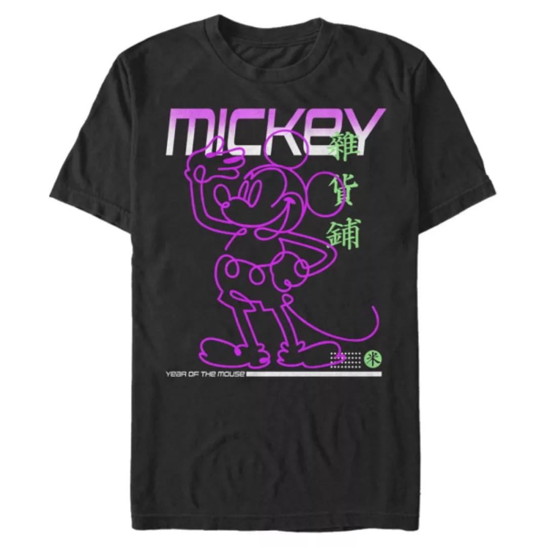 Disney - Micky Maus - Micky Maus Street Glow - Männer T-Shirt günstig online kaufen