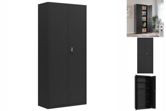 vidaXL Aktenschrank Aktenschrank Schwarz 90x40x200 cm Stahl günstig online kaufen