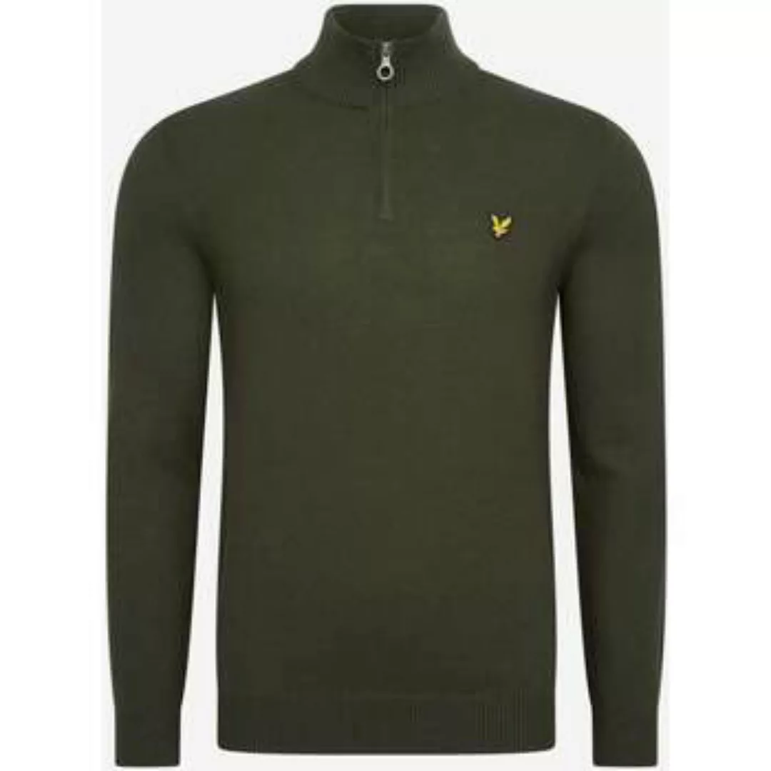 Lyle & Scott  Pullover Baumwoll-Merino-Pullover mit Viertelreißverschluss – günstig online kaufen