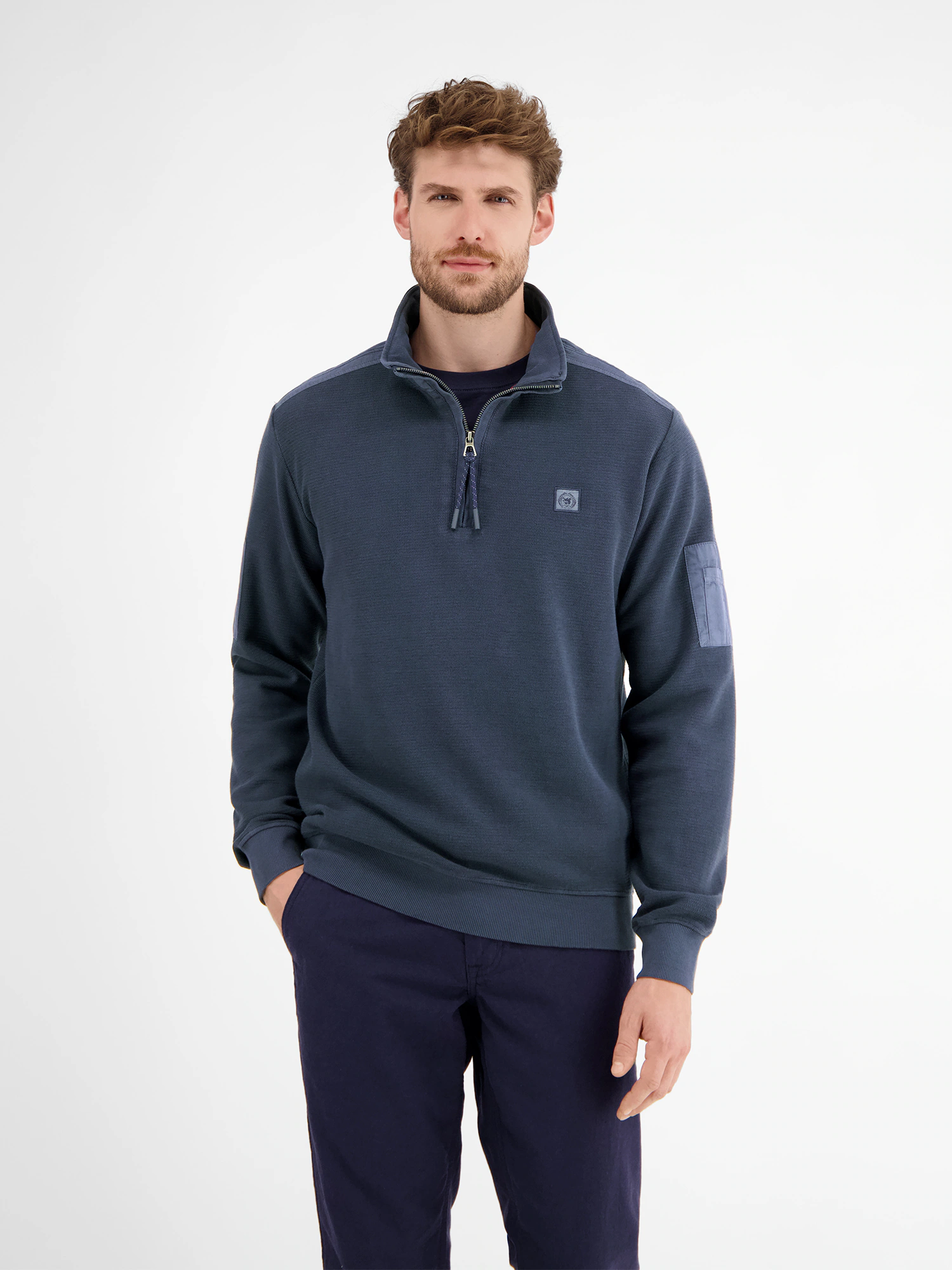 LERROS Sweatshirt "LERROS Sweattroyer in Zig-Zag-Struktur" günstig online kaufen