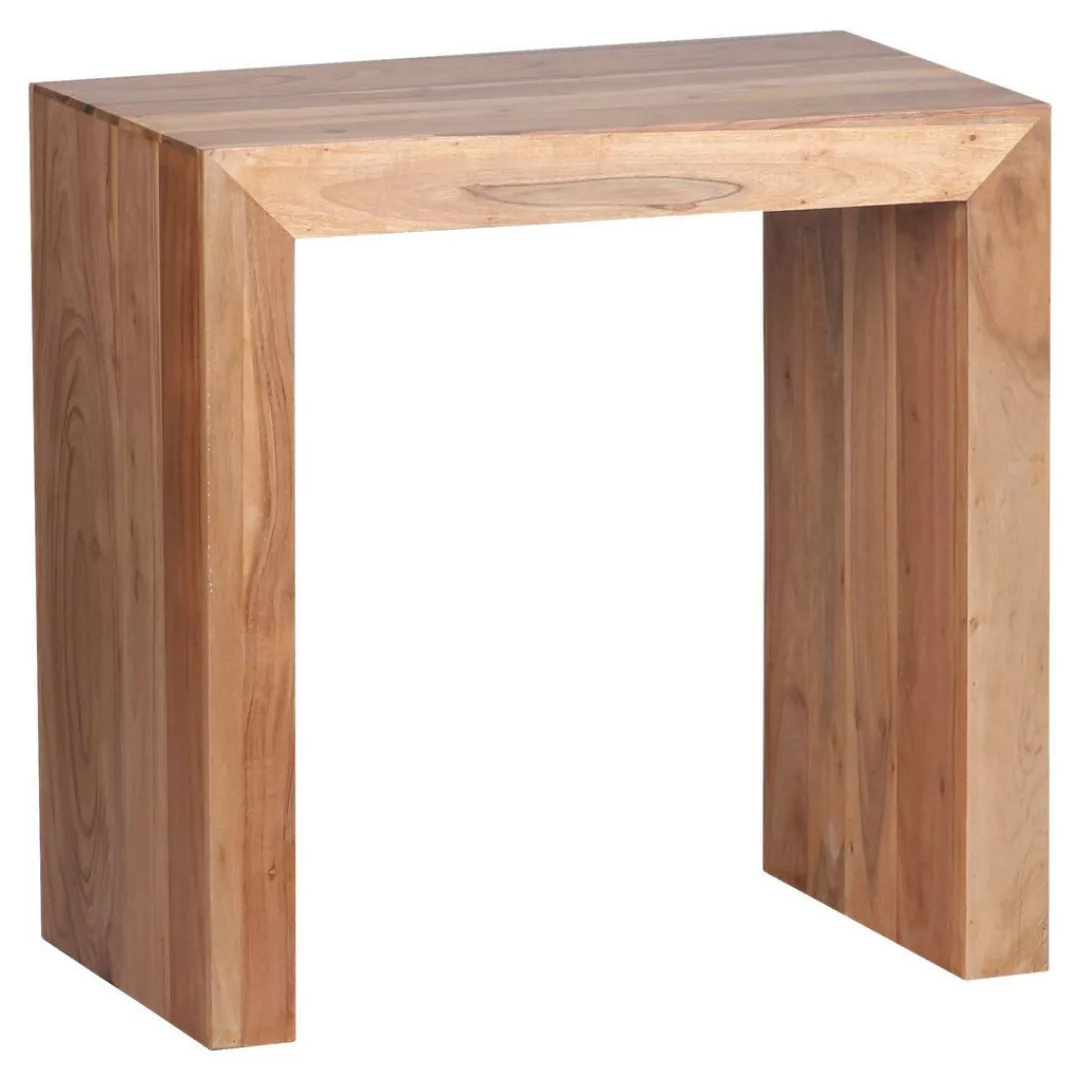 Beistelltisch MUMBAI Massiv-Holz Akazie 60 x 35 cm Wohnzimmer-Tisch Design günstig online kaufen