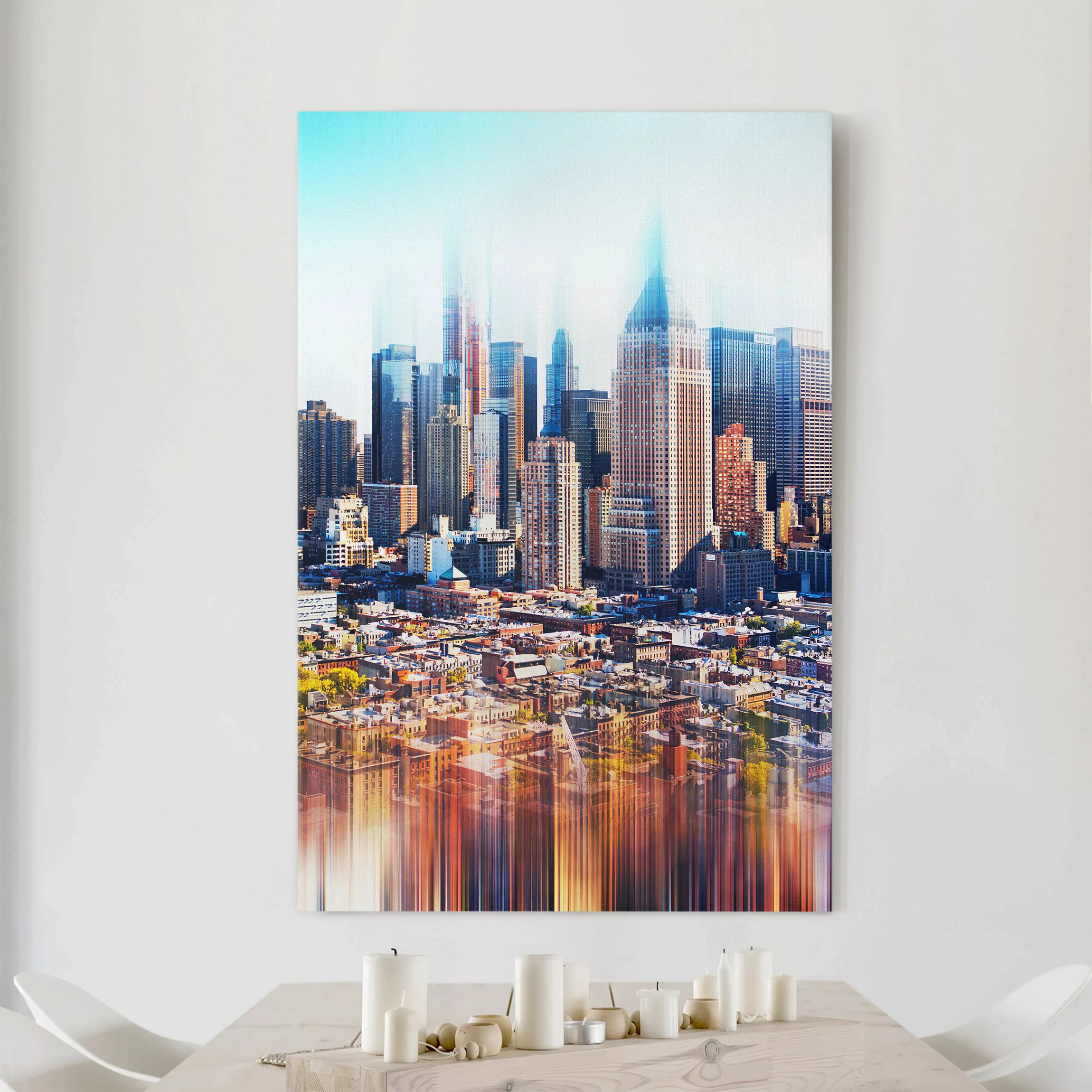 Leinwandbild New York - Hochformat Manhattan Skyline Urban Stretch günstig online kaufen