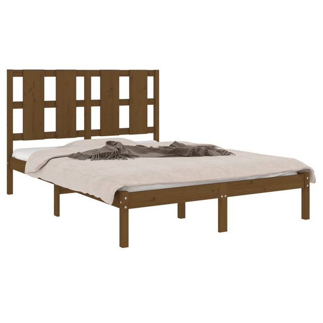 vidaXL Bett Massivholzbett Honigbraun 120x190 cm günstig online kaufen