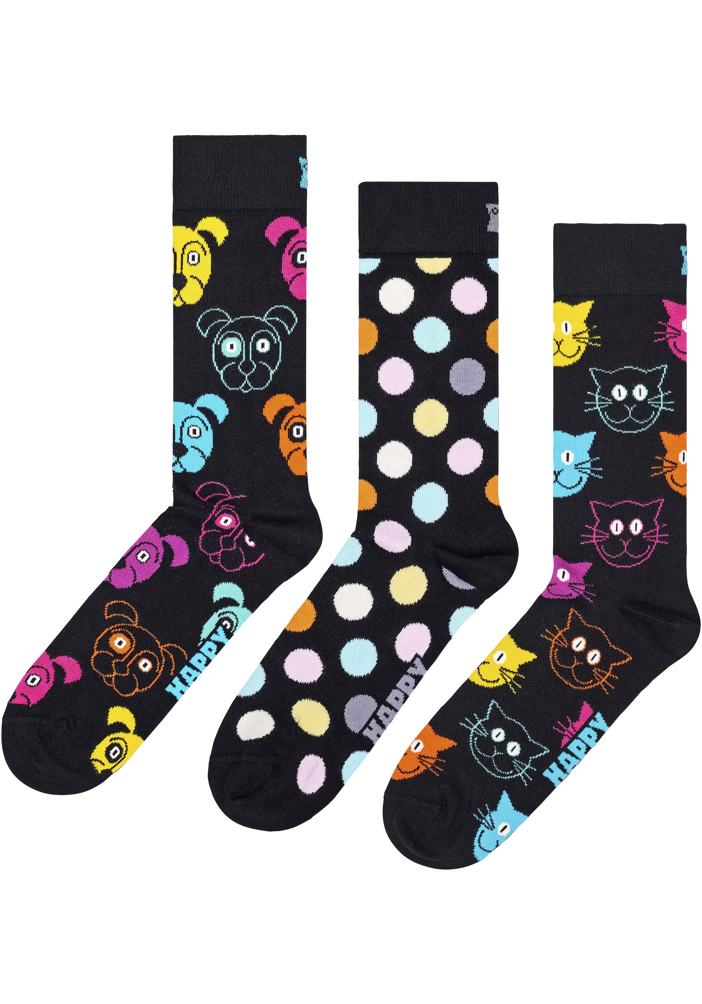 Happy Socks Socken, (Set, 3 Paar), mit verspielten Mustern günstig online kaufen