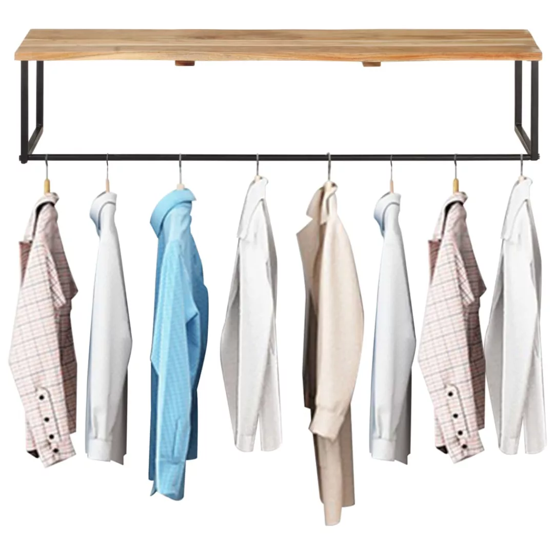 Garderobe Mit Naturkante 100x35x22 Cm Massivholz Akazie günstig online kaufen