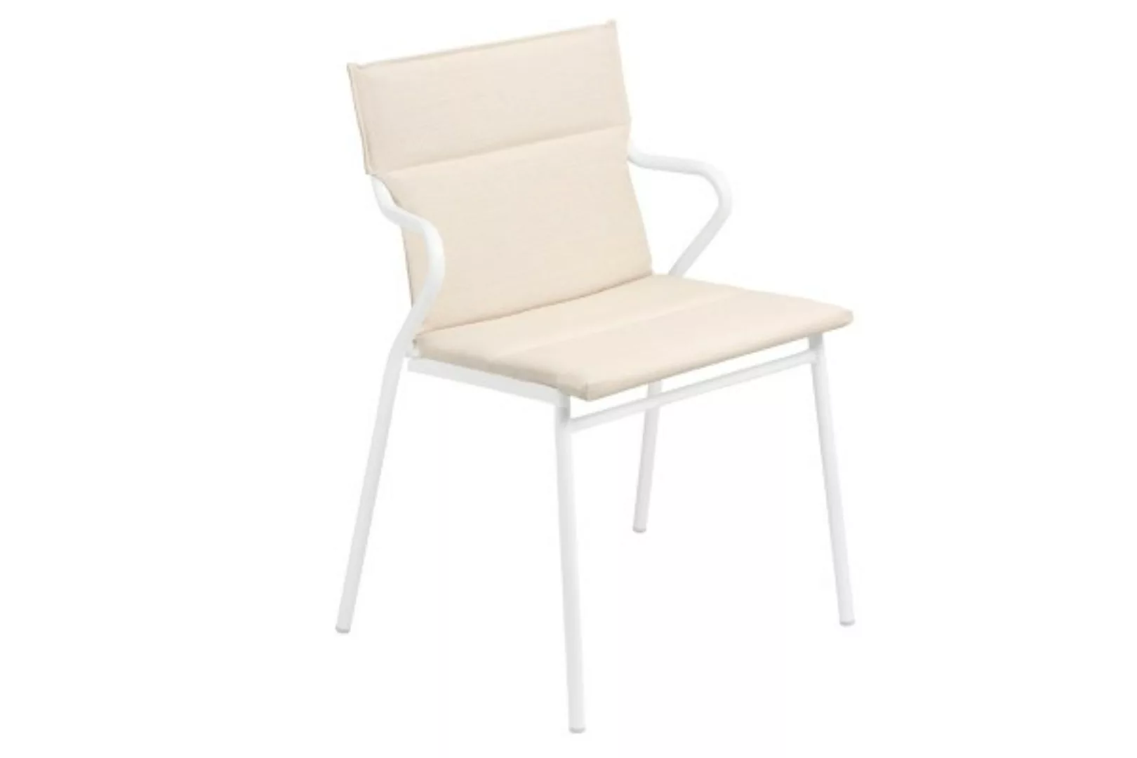 Stuhl mit Armlehne ANCONE Argile / Gestell Kaolin günstig online kaufen