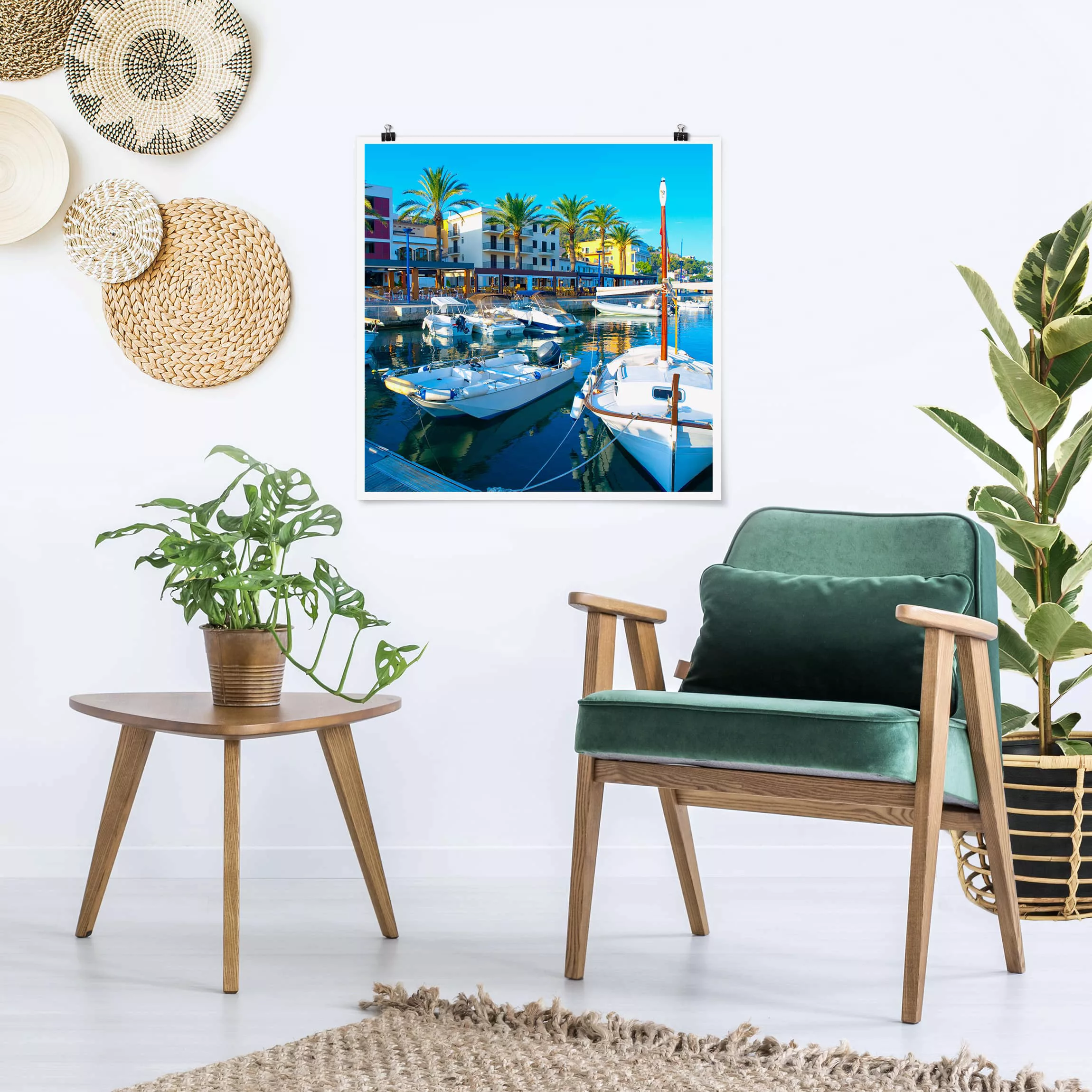 Poster - Quadrat Puerto Andratx in Mallorca günstig online kaufen