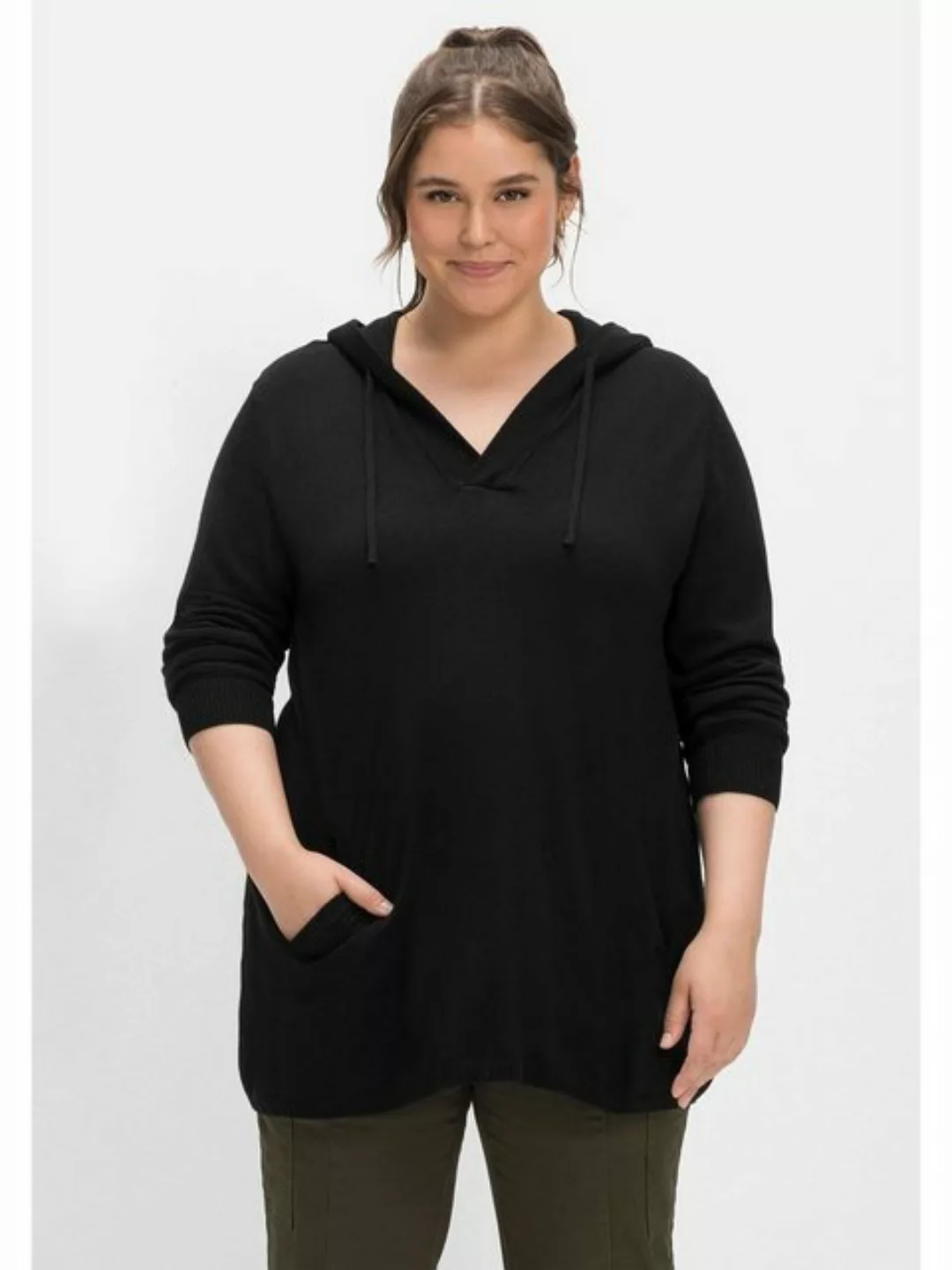 Sheego V-Ausschnitt-Pullover "Große Größen", mit Kaschmir, in leichter A-Li günstig online kaufen