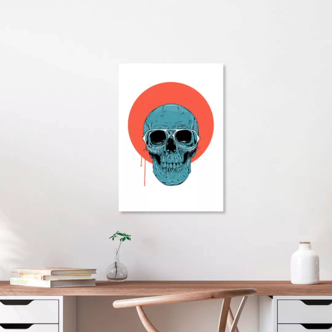 Poster / Leinwandbild - Blue Skull Ii günstig online kaufen