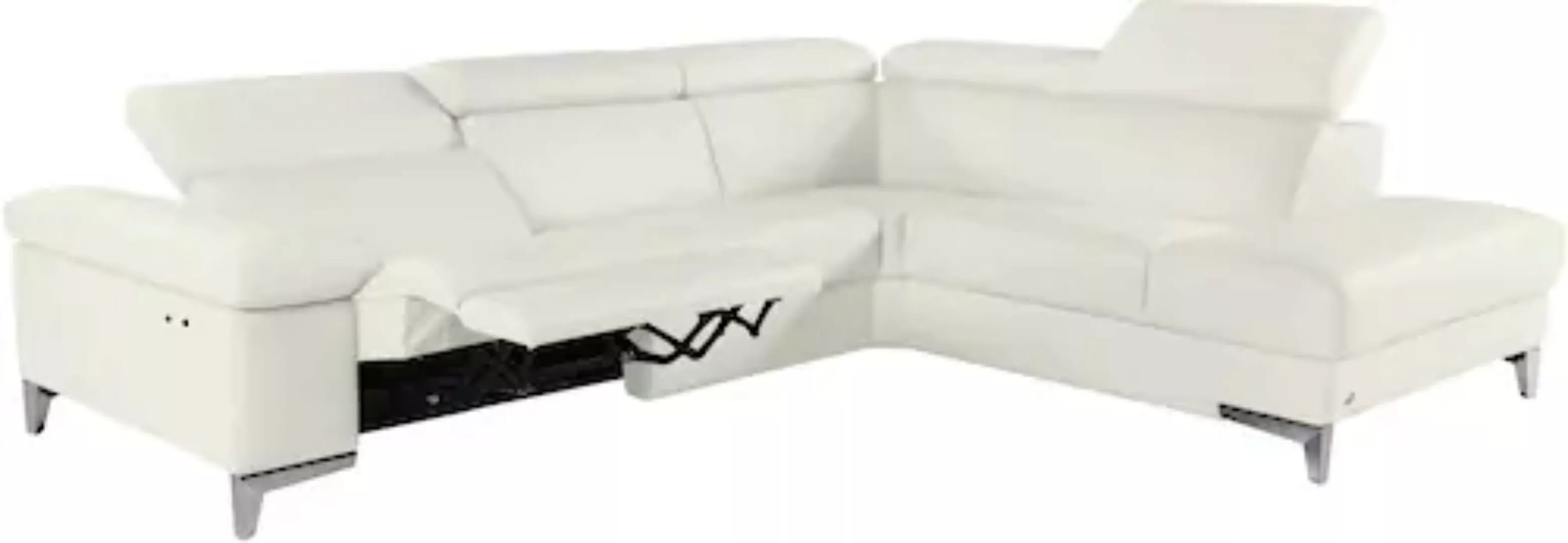 Nicoletti Home Ecksofa, Breite 279 cm, Kopfteilverstellung, Ottomane links günstig online kaufen