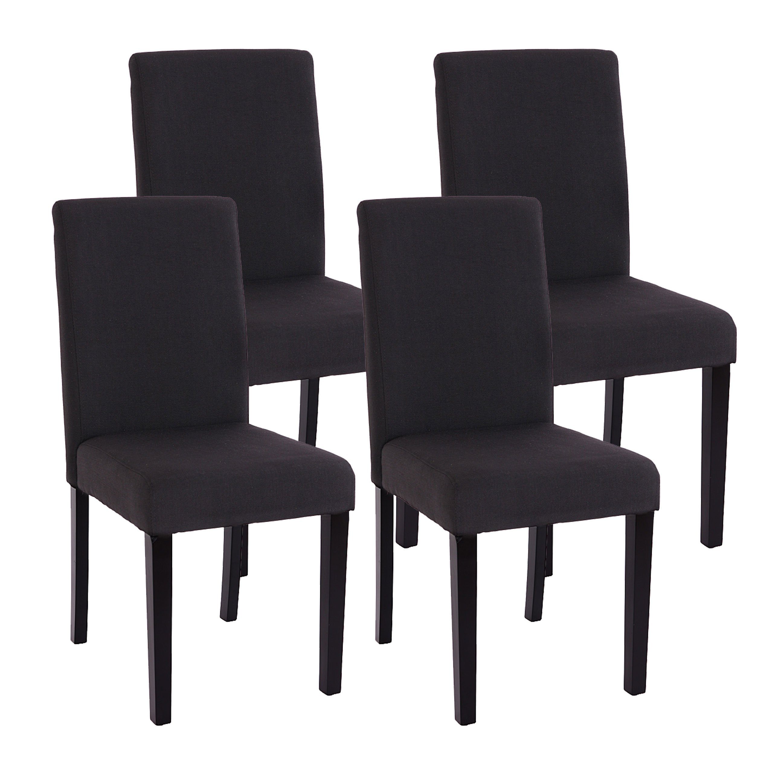 MCW Esszimmerstuhl Littau 4er-Set Textil Schwarz Helle Beine günstig online kaufen