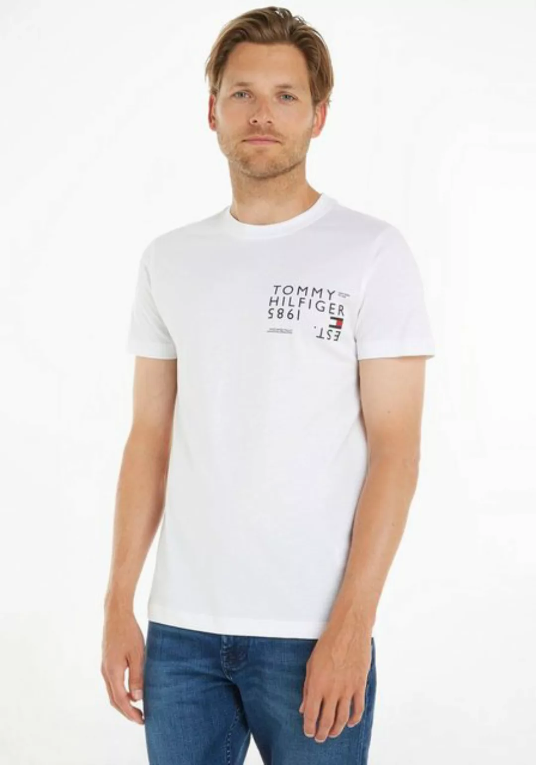 Tommy Hilfiger Rundhalsshirt BRAND LOVE BACK TEE mit großem TH-Aufdruck auf günstig online kaufen