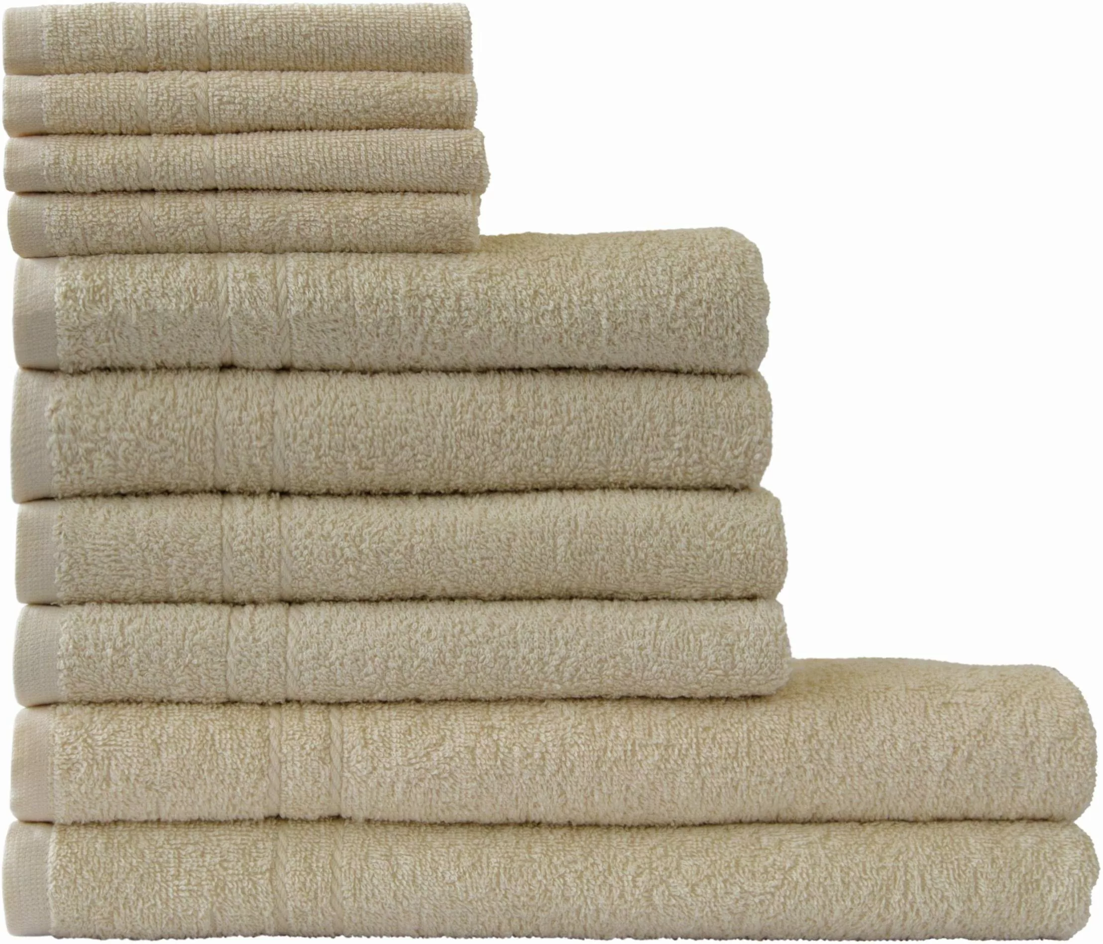 Dyckhoff Handtuch Set »Kristall«, Set, 10 tlg., Walkfrottee, mit feiner Bor günstig online kaufen