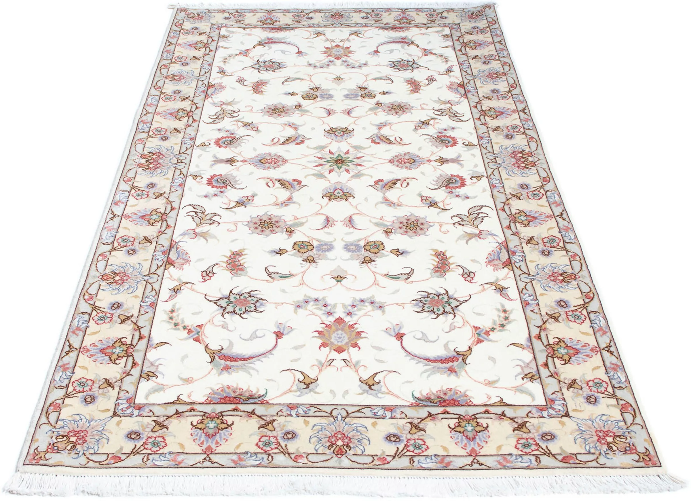 morgenland Orientteppich »Perser - Täbriz - Royal - 196 x 100 cm - beige«, günstig online kaufen