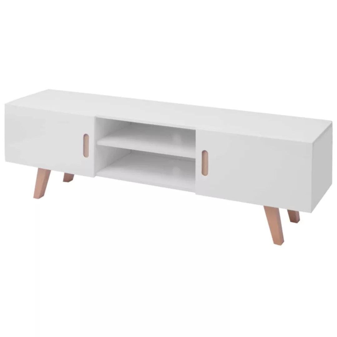 Tv-schrank Mdf 150 X 35 X 48,5 Cm Hochglanz Weiß günstig online kaufen