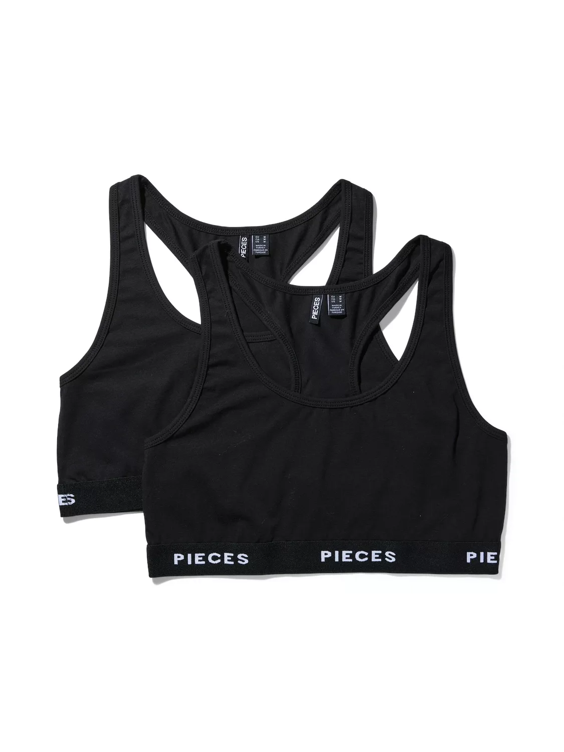 pieces Bustier "PCLOGO LADY TOP 2 PACK NOOS BC" günstig online kaufen