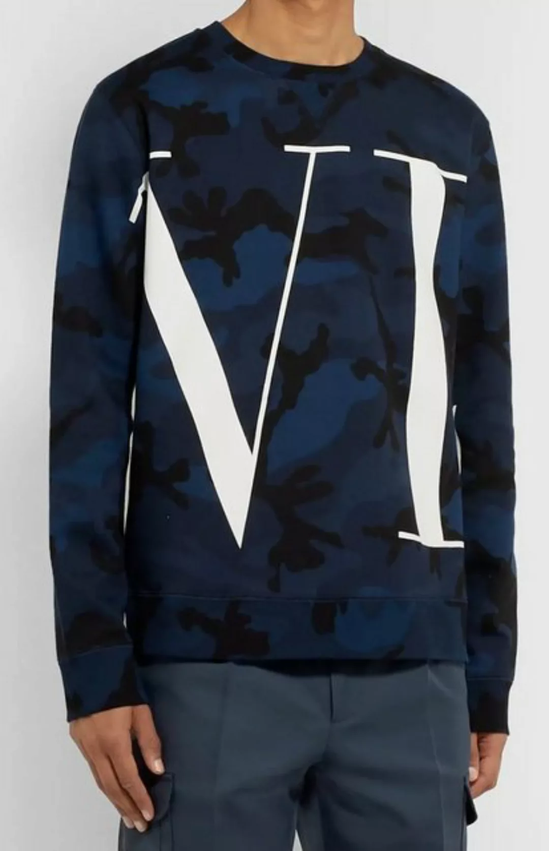 Valentino Sweatshirt VALENTINO CAMOUFLAGE JERSEY LOGO SWEATSHIRT SWEATER PU günstig online kaufen