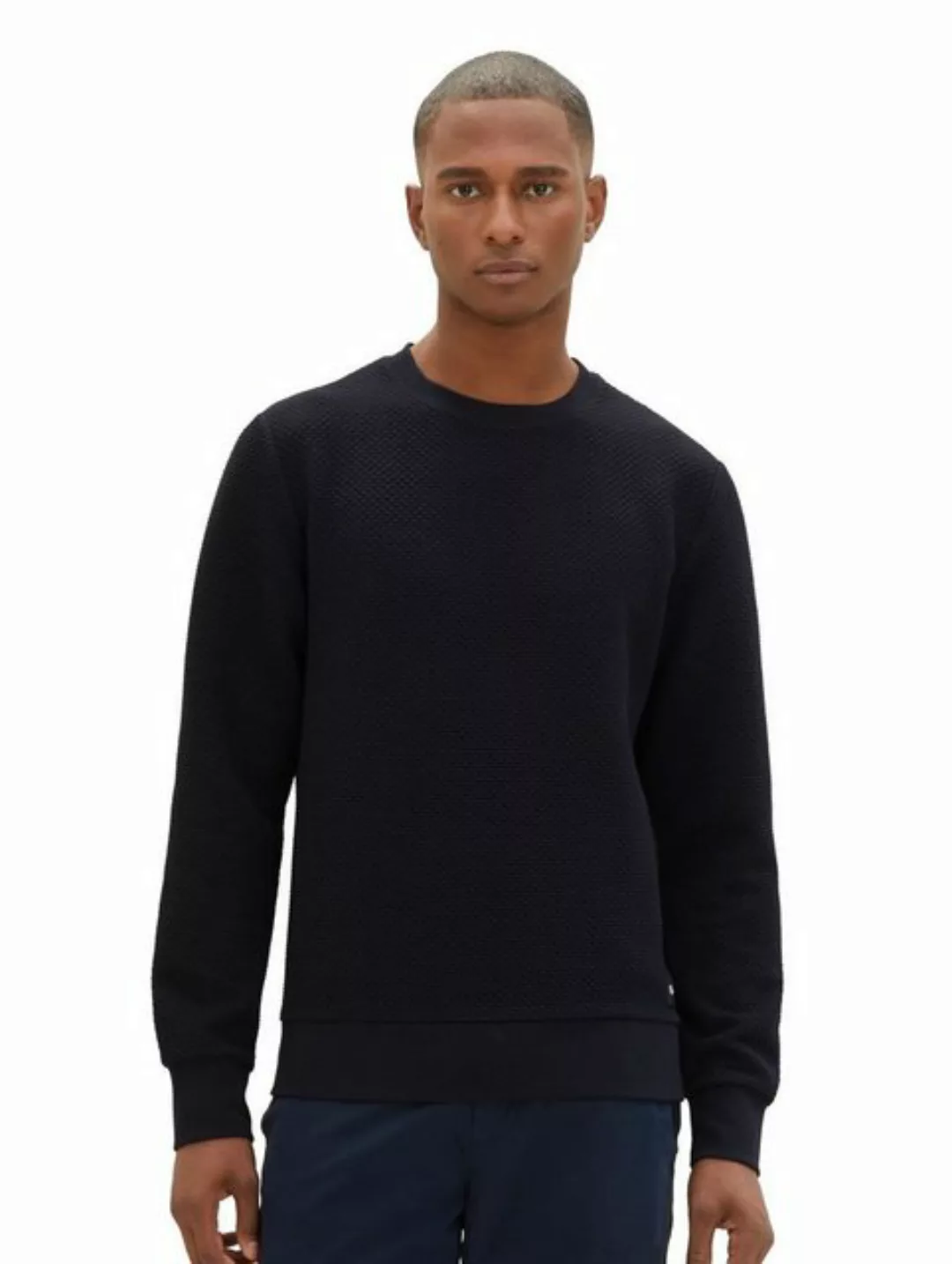 Tom Tailor Herren Sweatshirt QUILTED SWEAT - Regular Fit günstig online kaufen