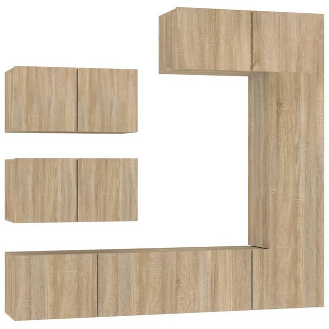 vidaXL TV-Schrank 6-tlg. TV-Schrank-Set Sonoma-Eiche Holzwerkstoff (6-St) günstig online kaufen