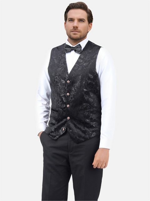 Allthemen Anzugweste Elegante Jacquard Anzugweste für Hochzeit und Party günstig online kaufen