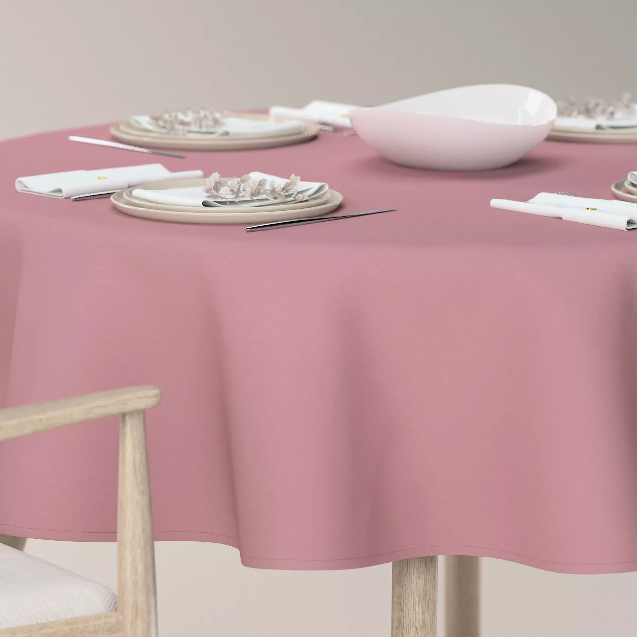 Runde Tischdecke, rosa, Loneta (133-62) günstig online kaufen