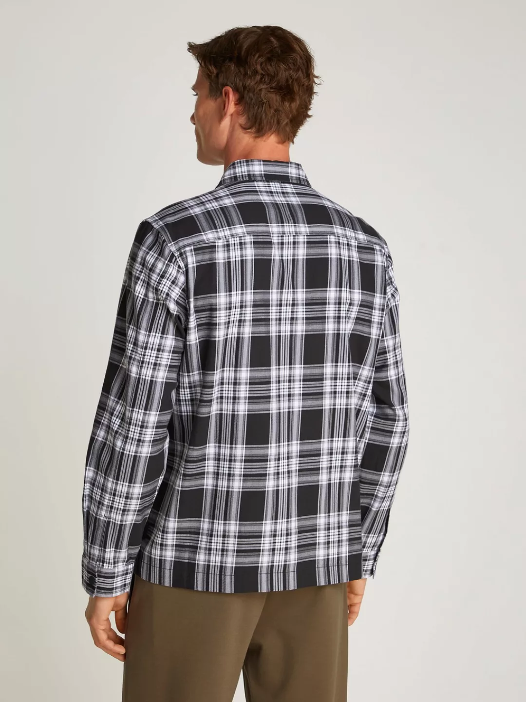 Calvin Klein Karohemd "TWILL CHECK SNAPS OVERSHIRT", mit Logoprint günstig online kaufen