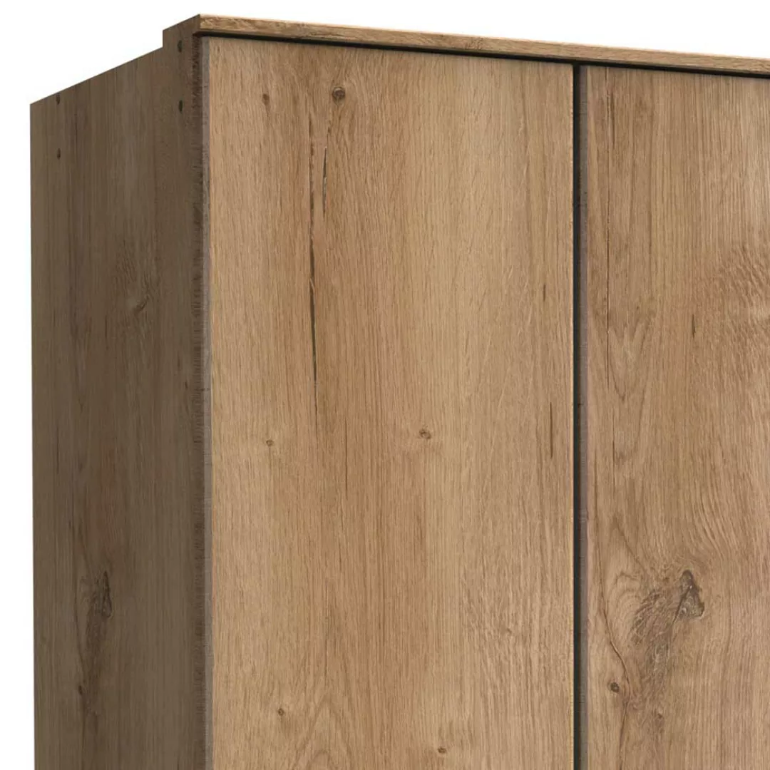 Kleiderschrank Plankeneiche NB mit drei Schubladen 199 cm hoch günstig online kaufen