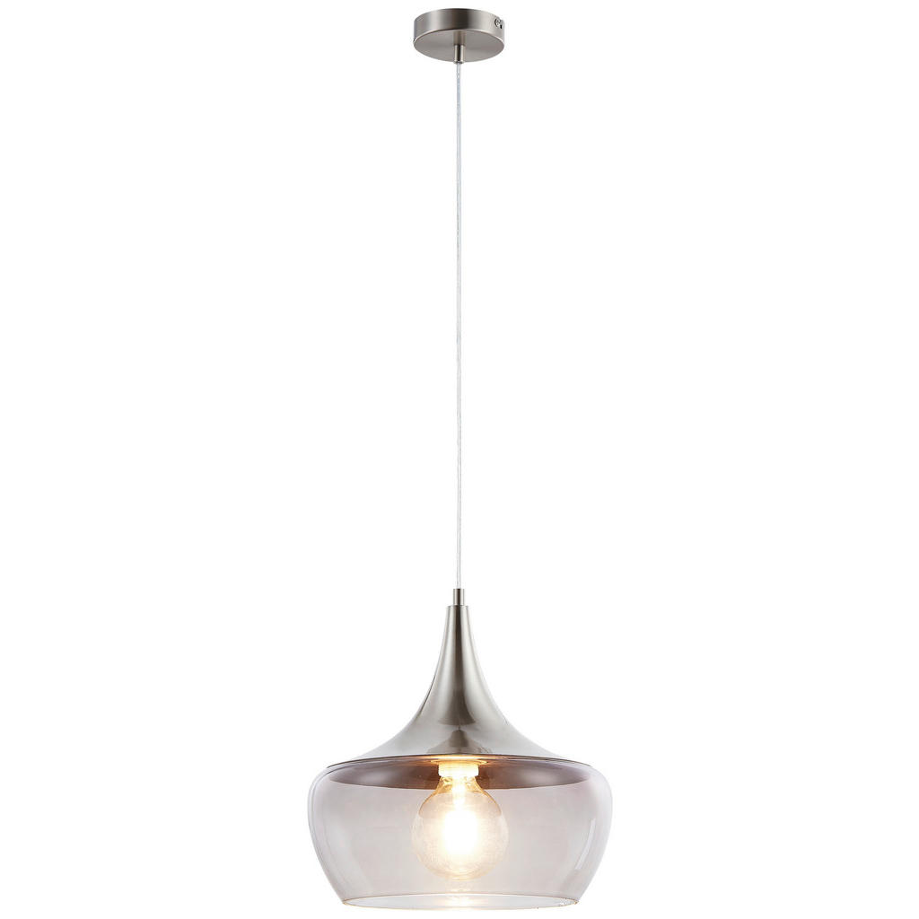 Nowa Pendelleuchte 30423006 nickel matt Rauchglas Metall H/D: ca. 150x30 cm günstig online kaufen