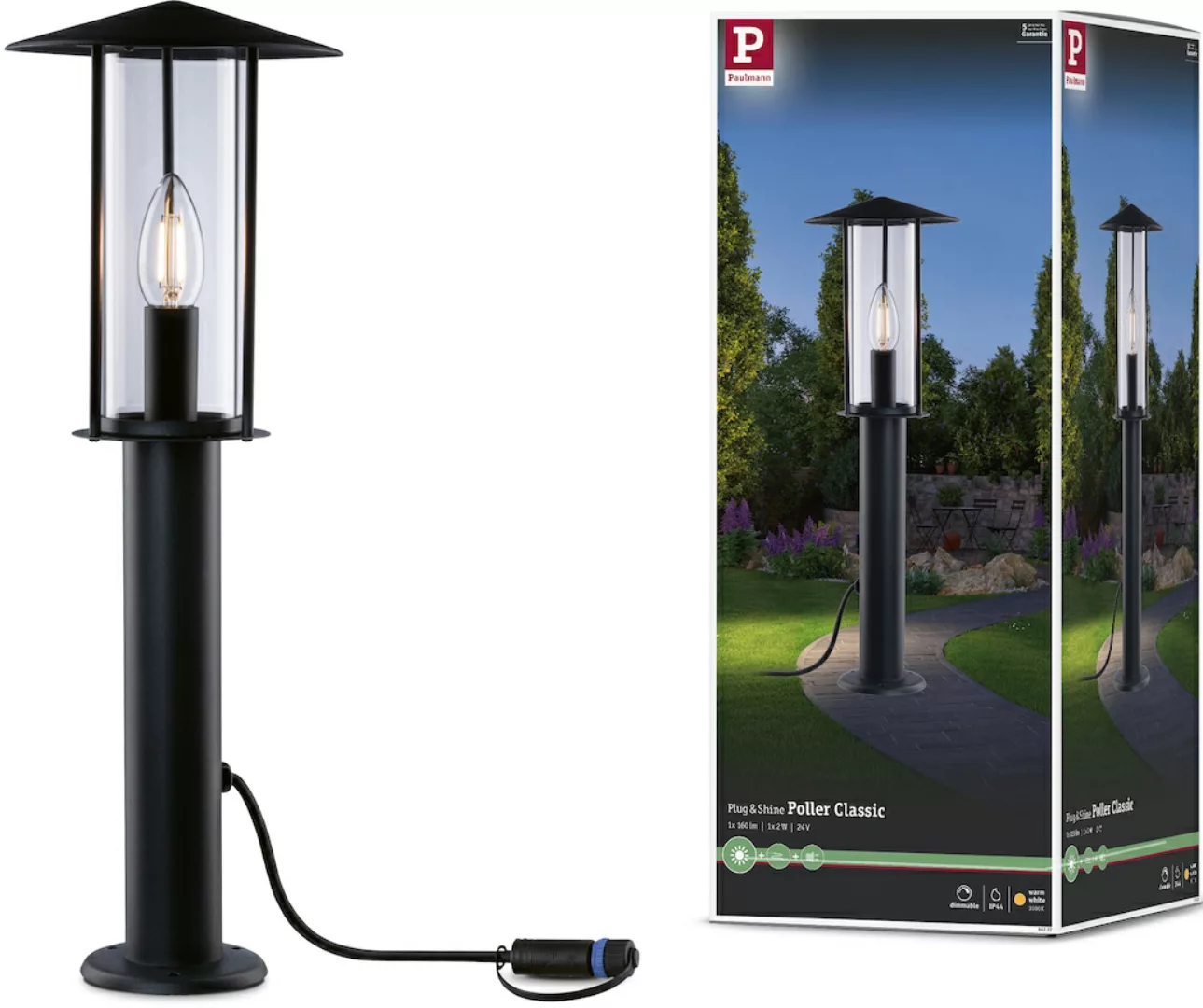 Paulmann Plug & Shine Sockellampe Classic Lantern günstig online kaufen