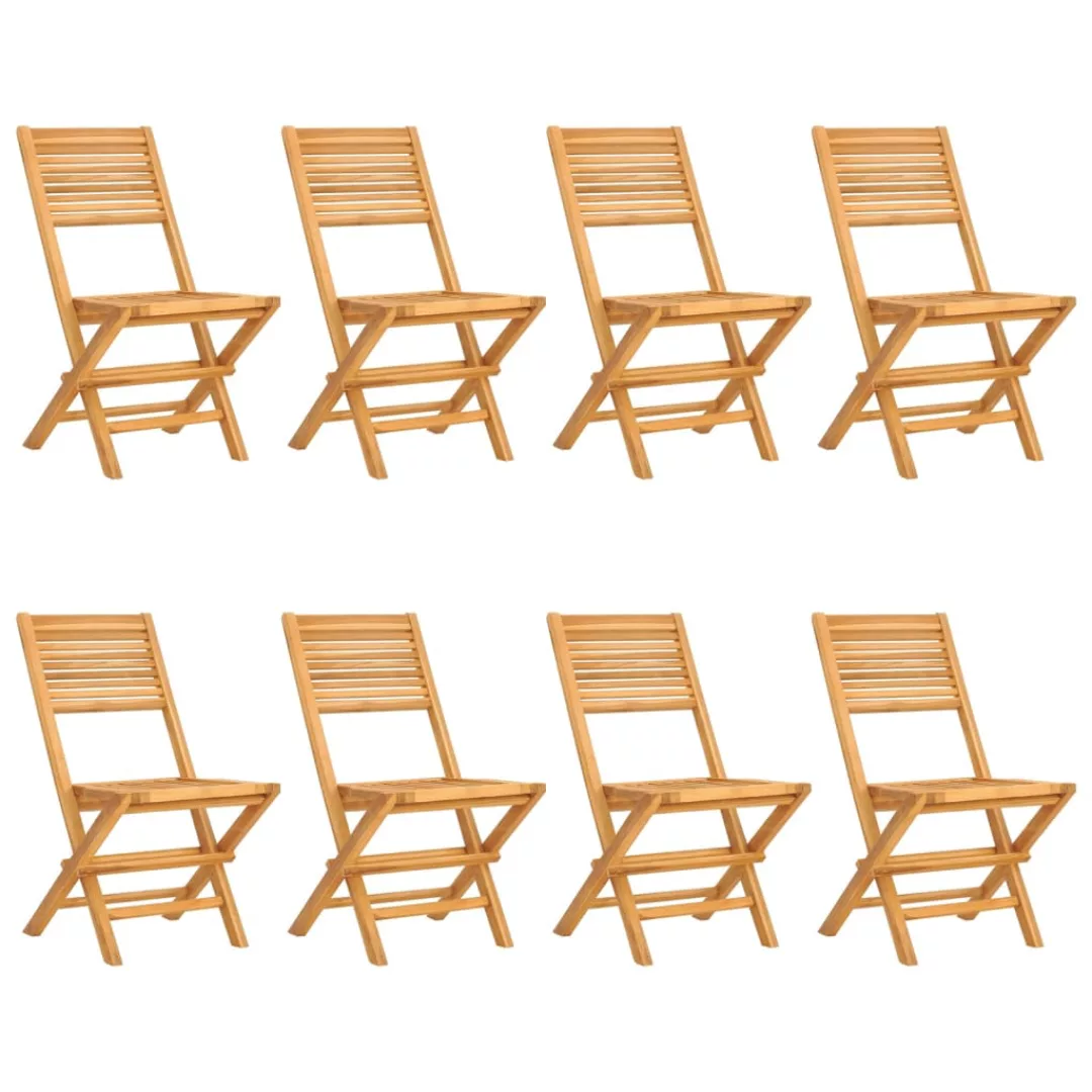 Vidaxl Gartenstühle 8 Stk. Klappbar 47x62x90 Cm Massivholz Teak günstig online kaufen